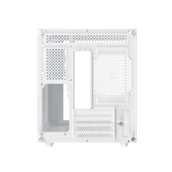 Xigmatek Aqua M Lite Arctic Panoramic Micro-ATX PC Case (Dual Tempered Glass, 5 pre-installed 120mm ARGB Fans) White - كيس أبيض