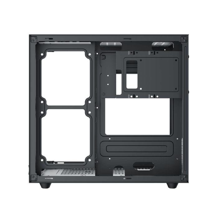 Xigmatek Aqua M Lite Panoramic Micro-ATX PC Case (Dual Tempered Glass, 5 pre-installed 120mm ARGB Fans) - كيس
