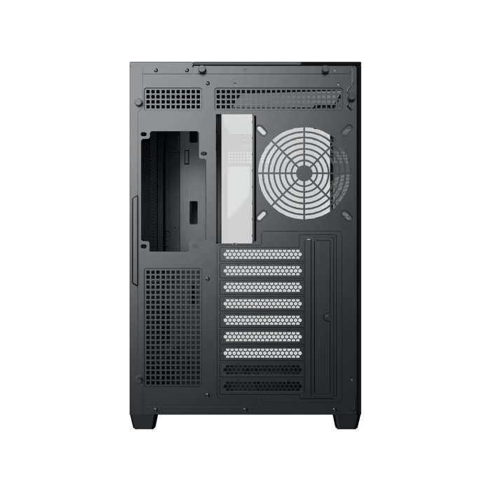 Xigmatek Aqua V ( NEW ) Panoramic Dual Chamber ATX Gaming PC Case (Tempered Glass, pre-installed 7 ARGB Fans) - كيس