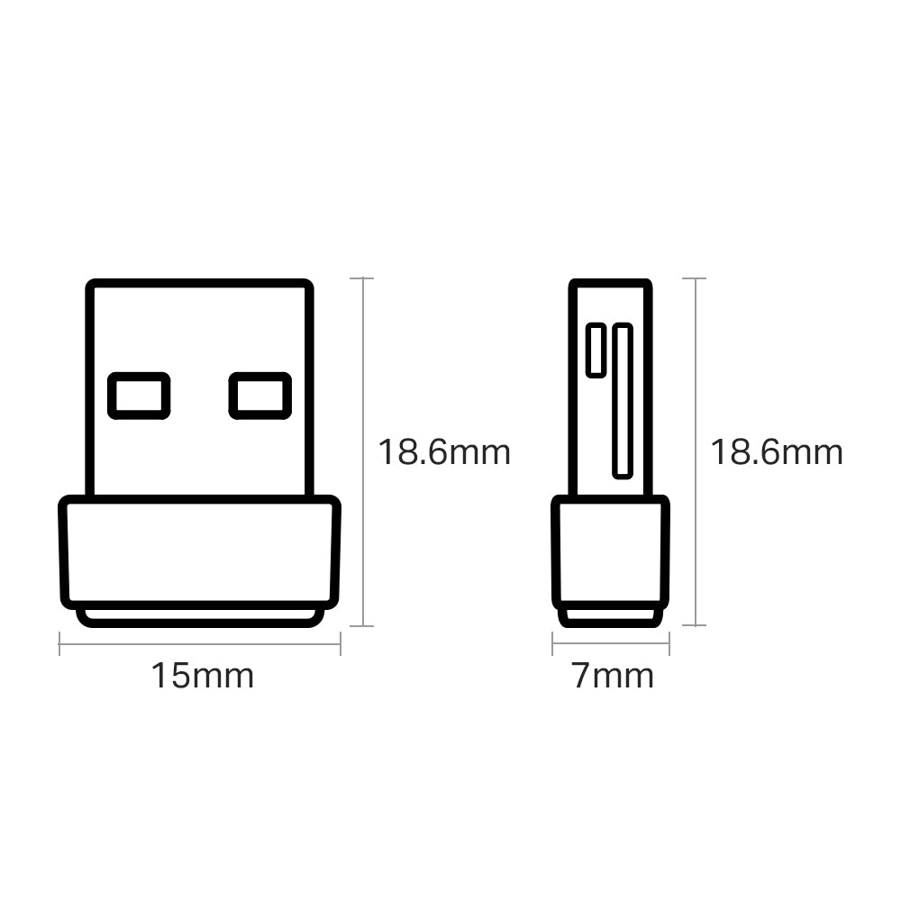 TP-Link Nano AC600 USB WiFi Adapter(Archer T2U Nano)- 2.4G/5G Dual Band Wireless Network Transceiver for PC Desktop, Travel Size, Supports Windows (11,10, 8.1, 8, 7, XP/Mac OS X 10.9-10.14)-لاقط واي فاي