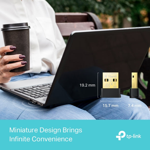 TP-Link 2-in-1 USB Bluetooth WiFi Adapter Archer TX10UB Nano | AX900 WiFi 6 BT 5.3 USB 2.0 Adapter for Desktop PC | Dual-Band WiFi Dongle  - واي فاي مع بلوتوث