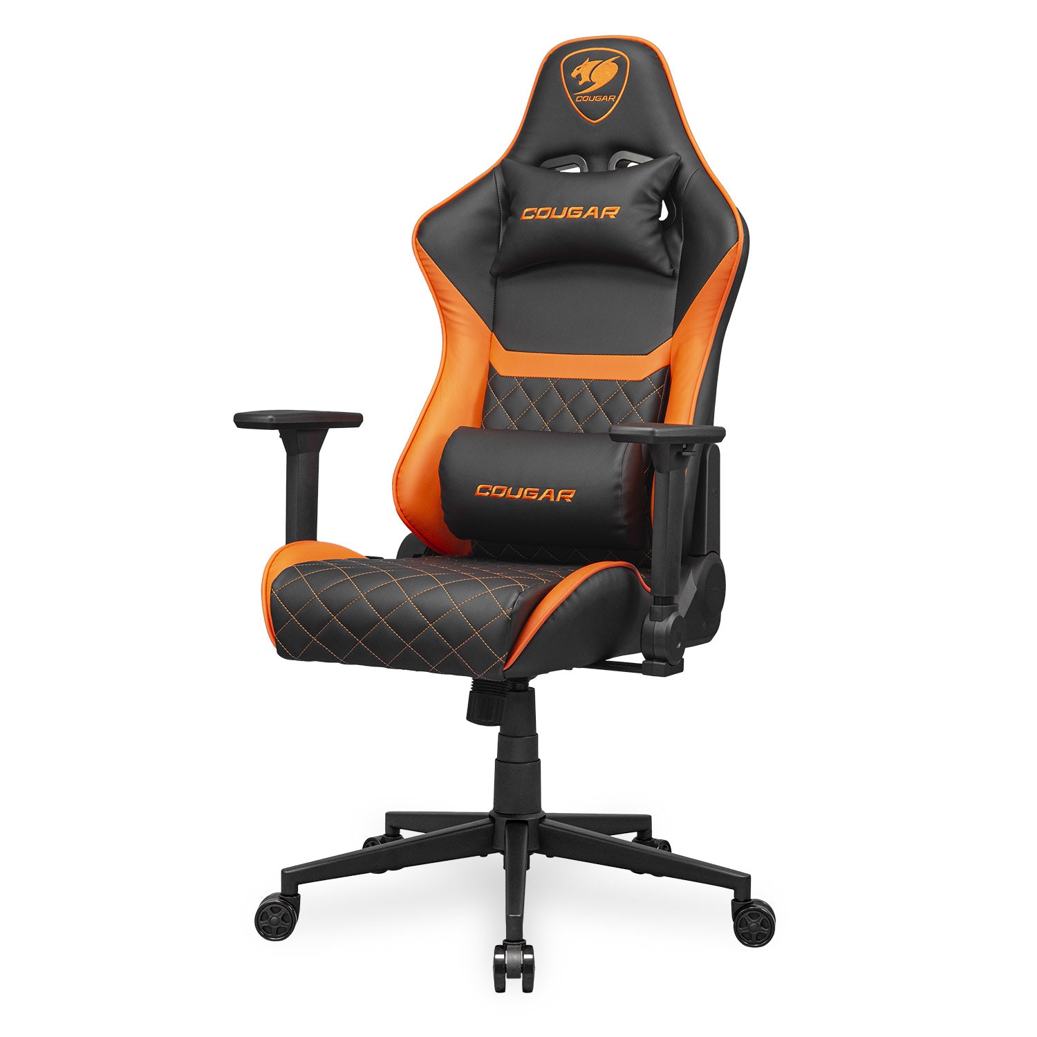 COUGAR ARMOR ONE V2 Gaming Chair, PVC Leather Surface Black & Orange - كرسي قيمنق