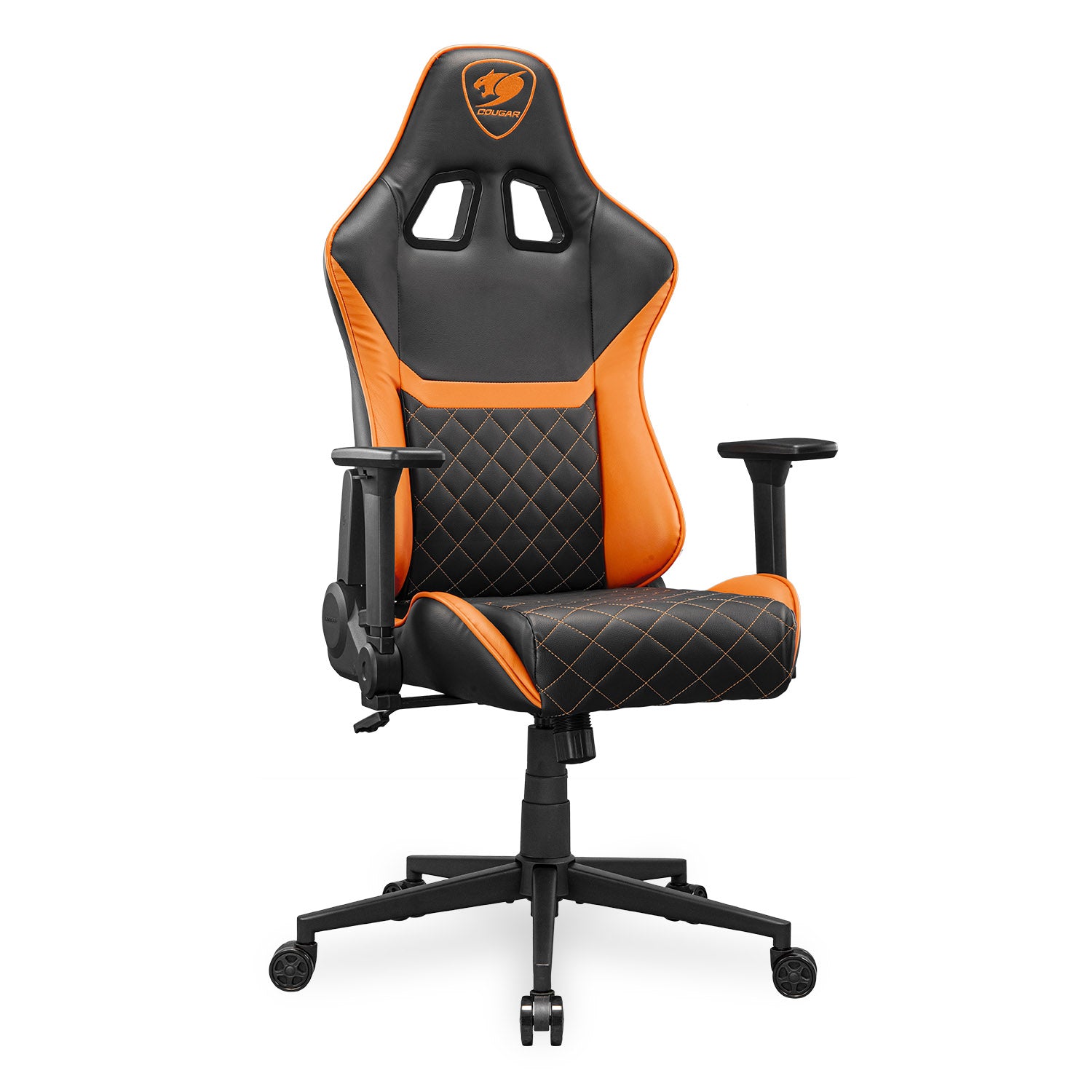 COUGAR ARMOR ONE V2 Gaming Chair, PVC Leather Surface Black & Orange - كرسي قيمنق