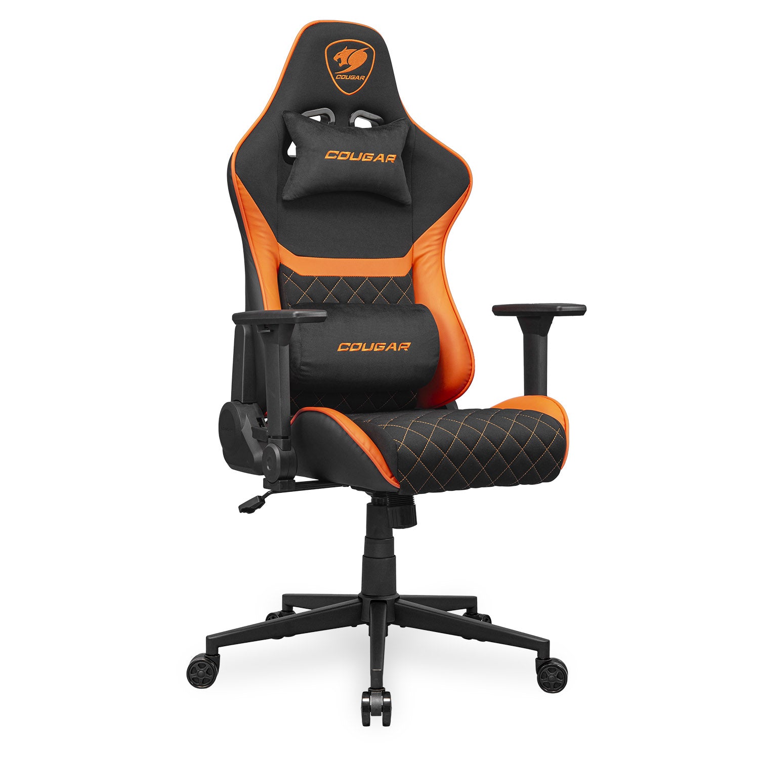 COUGAR ARMOR ONE V2 F Gaming Chair, Woven Fabric Surface - Black & Orange - كرسي قيمنق