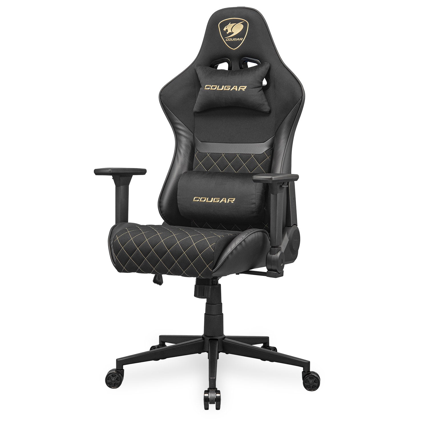 COUGAR ARMOR ONE V2 Gold F Gaming Chair, Woven Fabric Surface - Black & Orange - كرسي قيمنق