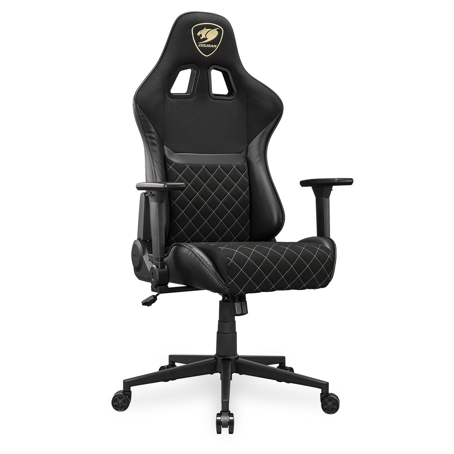 COUGAR ARMOR ONE V2 Gold F Gaming Chair, Woven Fabric Surface - Black & Orange - كرسي قيمنق