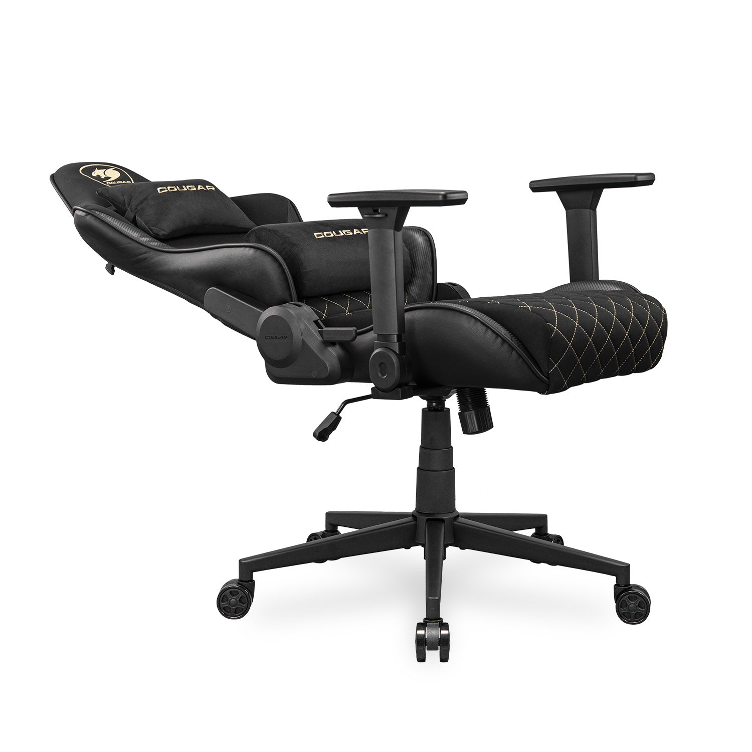 COUGAR ARMOR ONE V2 Gold F Gaming Chair, Woven Fabric Surface - Black & Orange - كرسي قيمنق