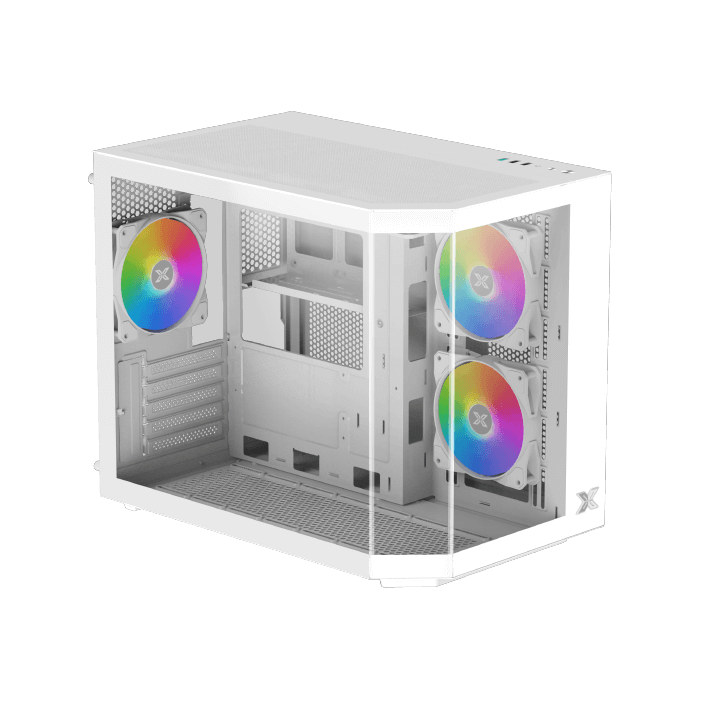 XIGMATEK CUBI M ARCTIC 4x Fans CASE- كيس العاب للكمبيوتر أبيض