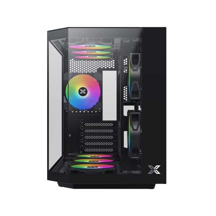 Xigmatek Cubi M Mid-Tower 4x Fans M-ATX Gaming Case – Black -كيس العاب للكمبيوتر أسود