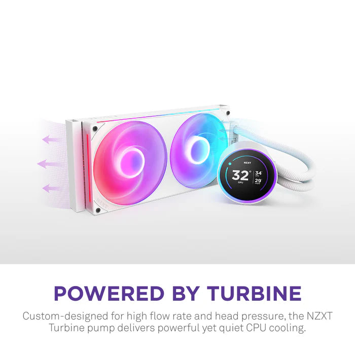 NZXT Kraken Elite 280mm White AIO Liquid CPU Cooler (2.36