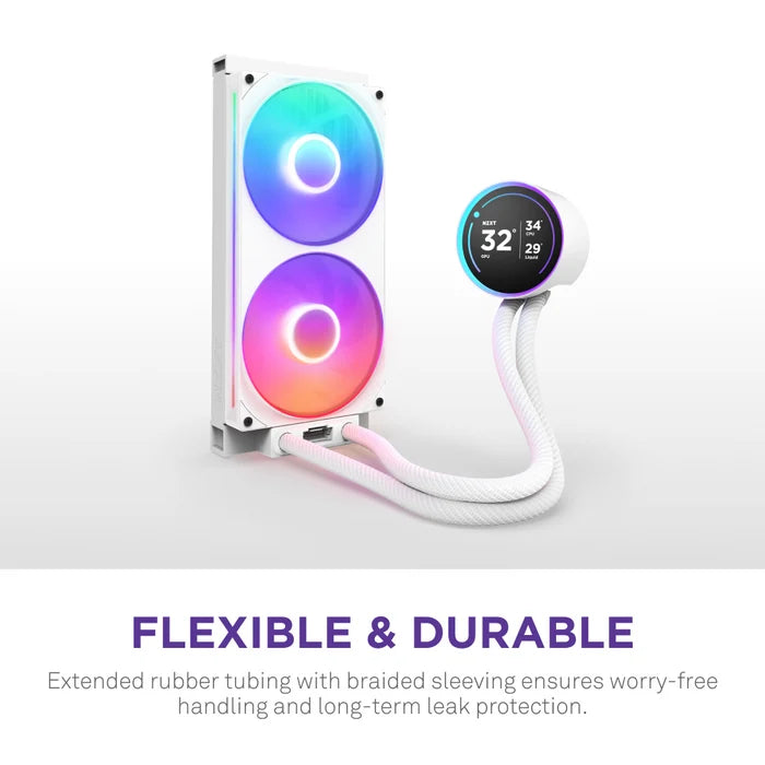 NZXT Kraken Elite 280mm White AIO Liquid CPU Cooler (2.36