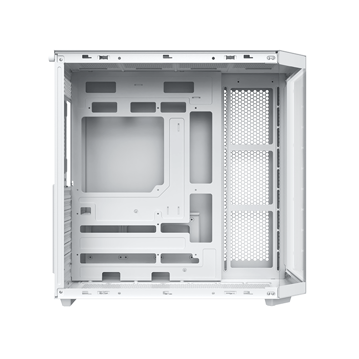 Xigmatek Cubi II Gaming Case, with 7 ARGB Lights,USB-C -كيس العاب للكمبيوتر أبيض