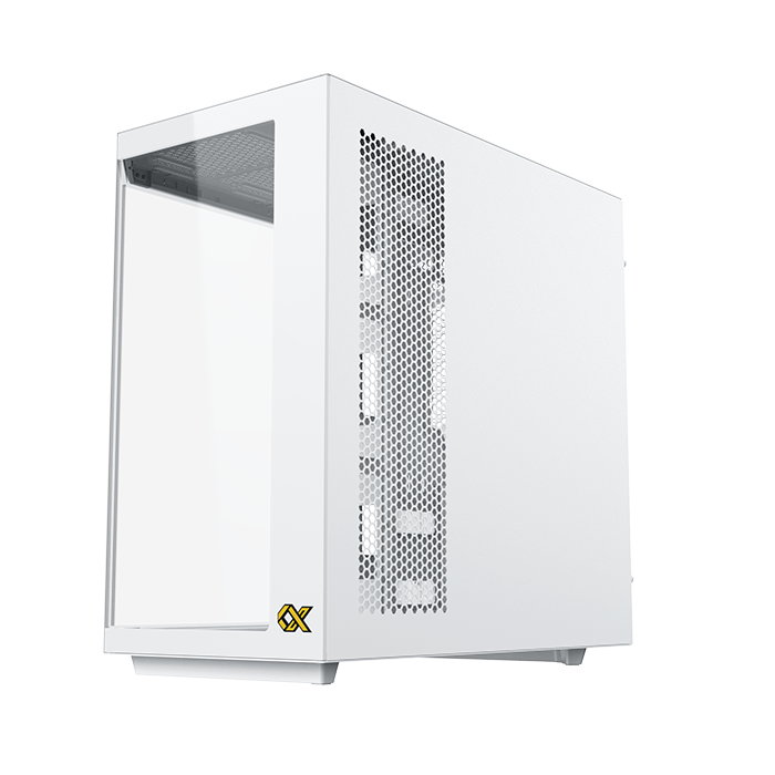 Xigmatek Cubi II Gaming Case, with 7 ARGB Lights,USB-C -كيس العاب للكمبيوتر أبيض