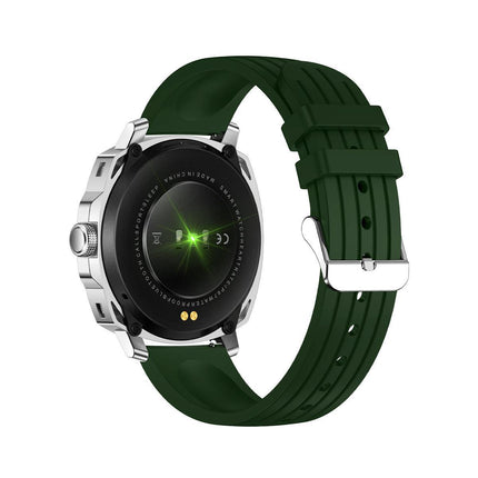 Swiss Military Dom 4 AMOLED Smart Watch Green Silicone Strap - ساعة ذكية