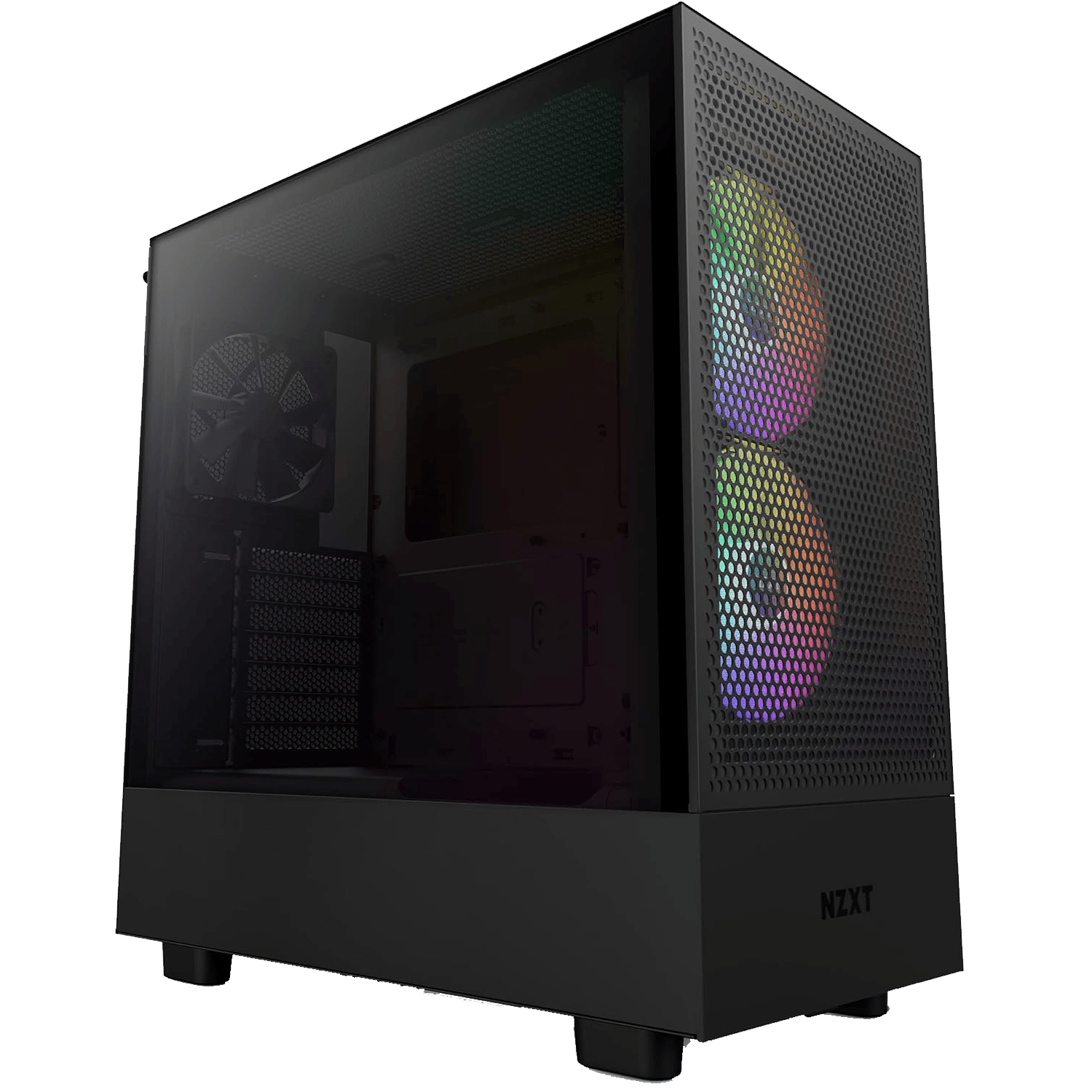 NZXT H5 FLOW RGB Edition Compact 2024 DUAL-CHAMBER MID TOWER Black Case - كيس أسود NZXT H5 FLOW RGB Edition Compact 2024 DUAL-CHAMBER MID TOWER Black Case - كيس أسود