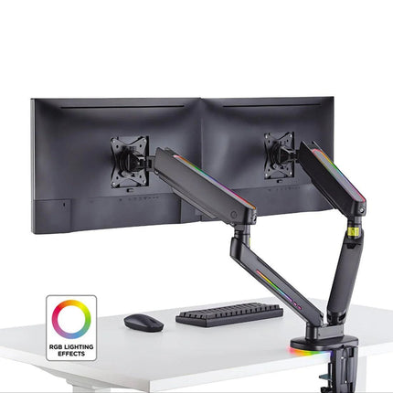 Epic Gamers Elite Dual Gas Spring RGB Monitor Arm - حامل شاشة