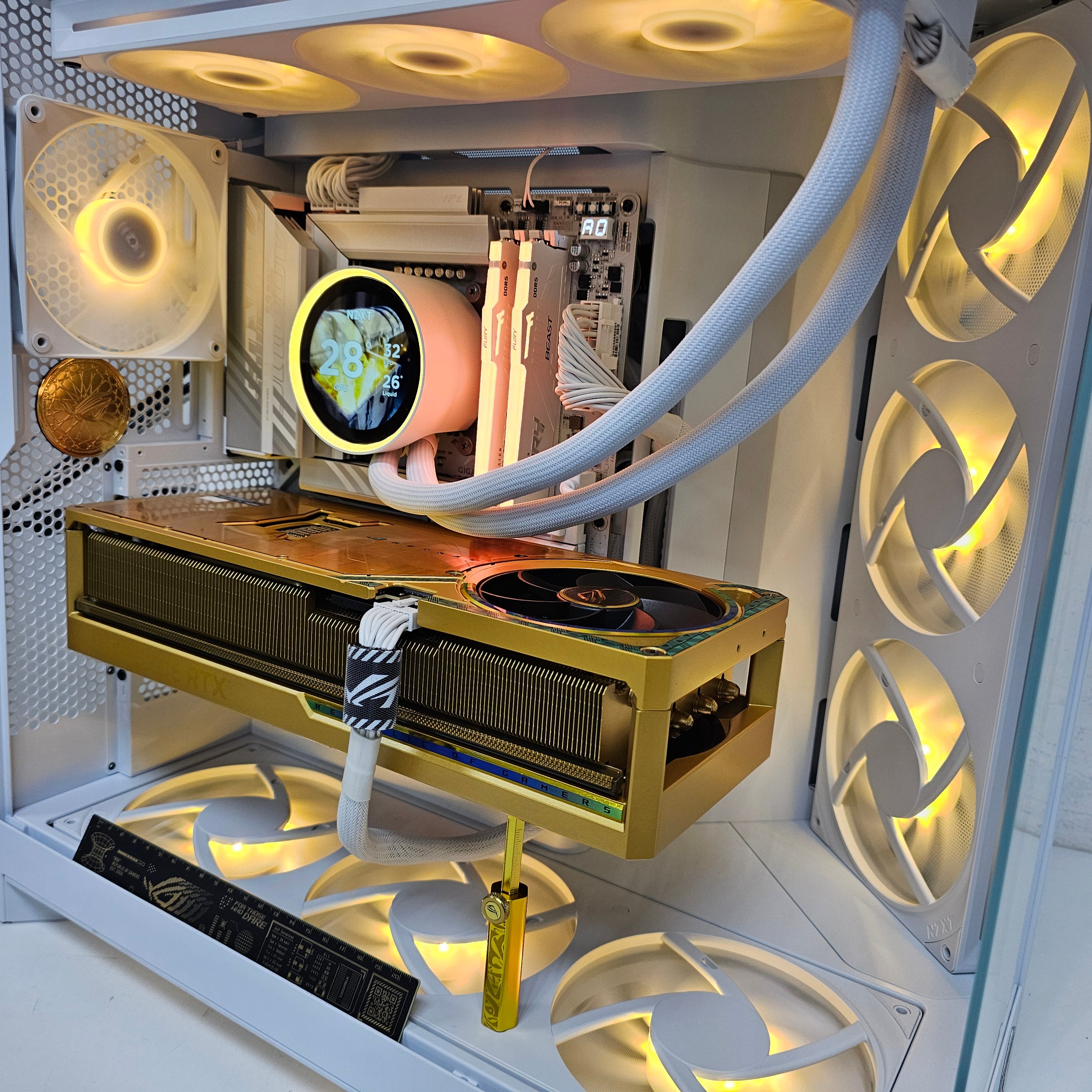 EXTREME GAMING PC 195 -  RTX 5080 ASUS DHAHAB  - Intel Core Ultra 9 285K - RAM : 64GB DDR5 - بي سي قوي مع كرت ذهب