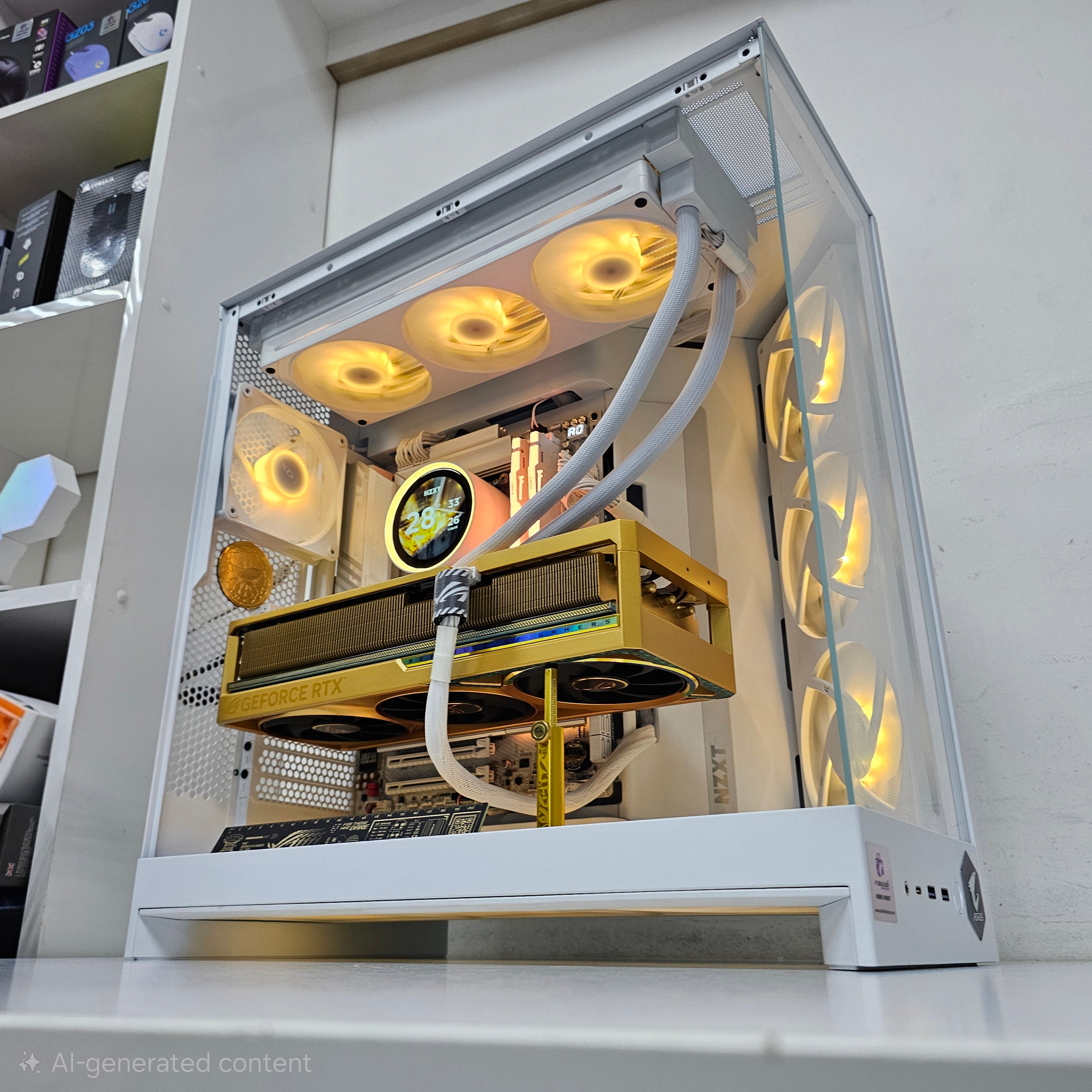 EXTREME GAMING PC 195 -  RTX 5080 ASUS DHAHAB  - Intel Core Ultra 9 285K - RAM : 64GB DDR5 - بي سي قوي مع كرت ذهب