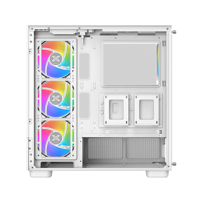 Xigmatek Endorphin Air Arctic V2 ARGB ATX Mid Tower Case - White - كيس أبيض