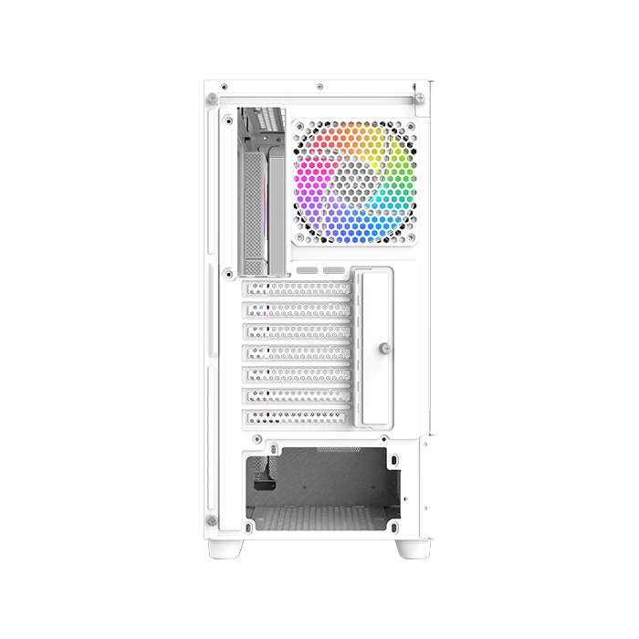 Xigmatek Endorphin Air Arctic V2 ARGB ATX Mid Tower Case - White - كيس أبيض