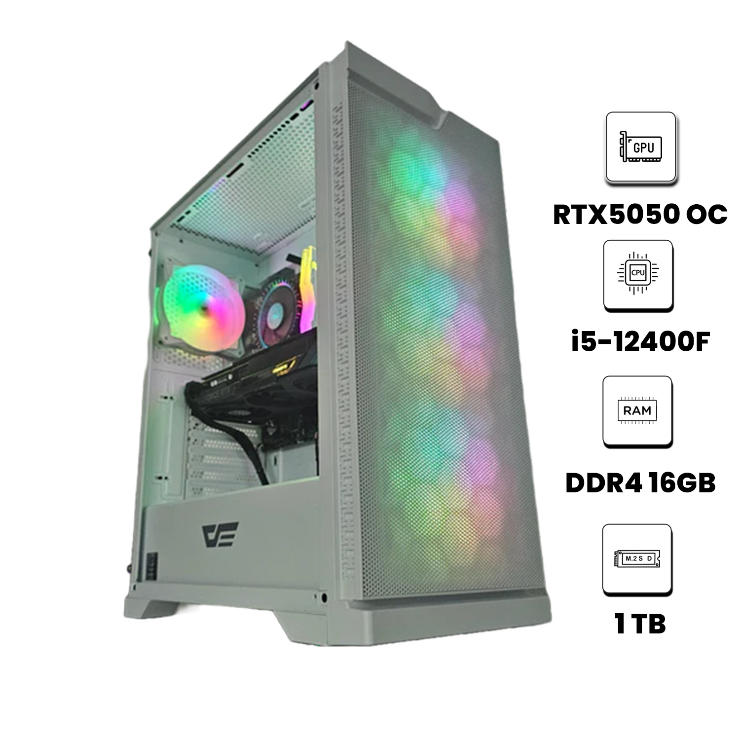MID GAMING PC 176 - RTX 5060 Gaming OC 8GB - i5-12400F - بي سي ألعاب ممتاز