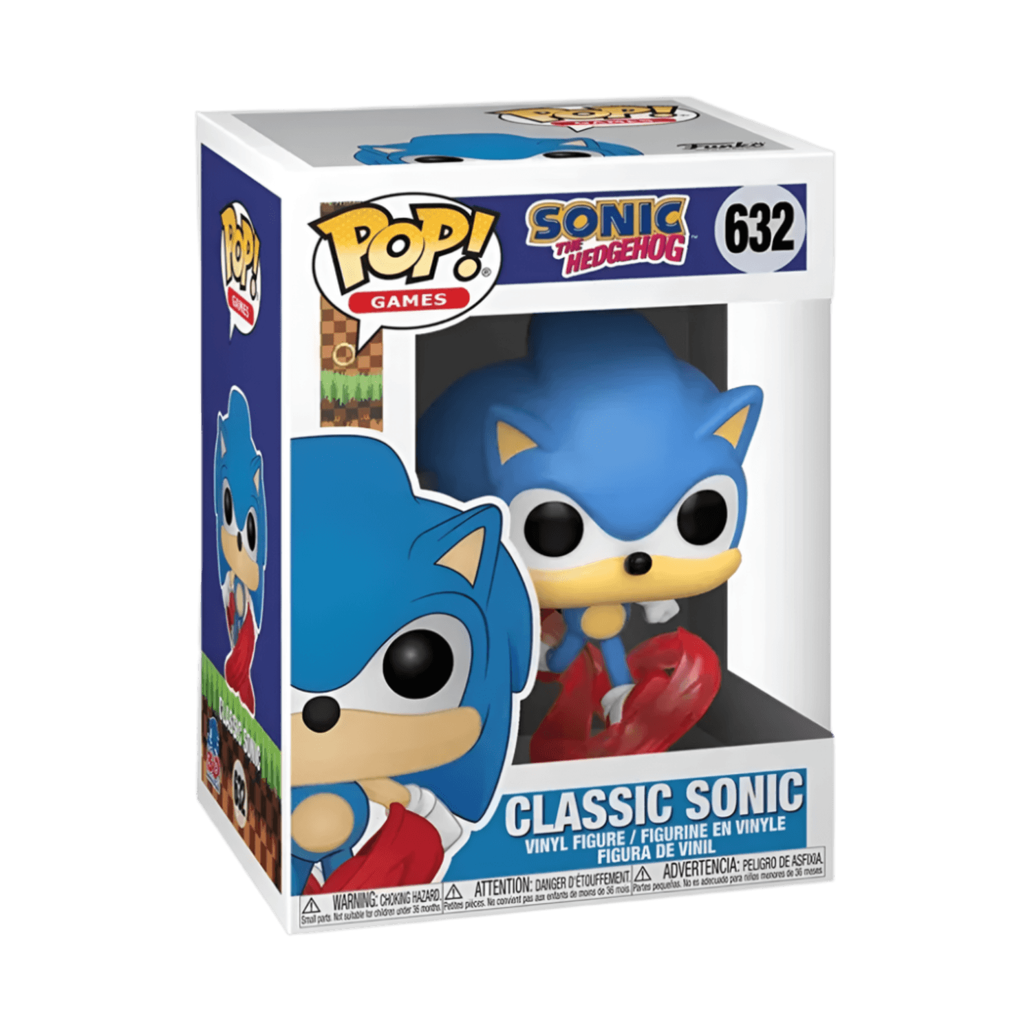 Funko Pop! Games: Sonic 30th - Running Sonic #632 - مجسمات ألعاب Funko Pop! Games: Sonic 30th - Running Sonic #632 - مجسمات ألعاب