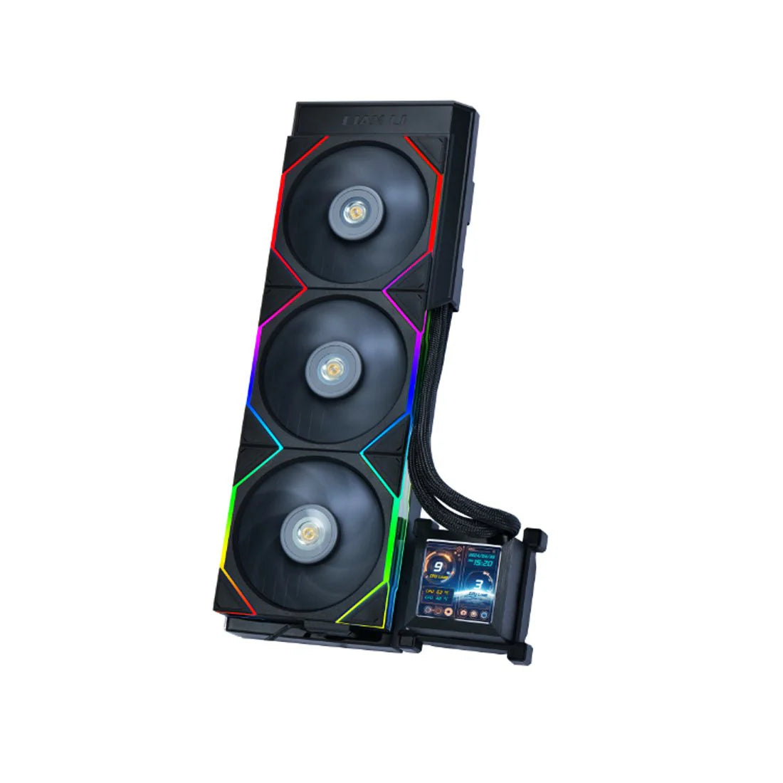 Lian Li HydroShift LCD 360mm RGB Liquid Cooler - Black - مبرد مع شاشه
