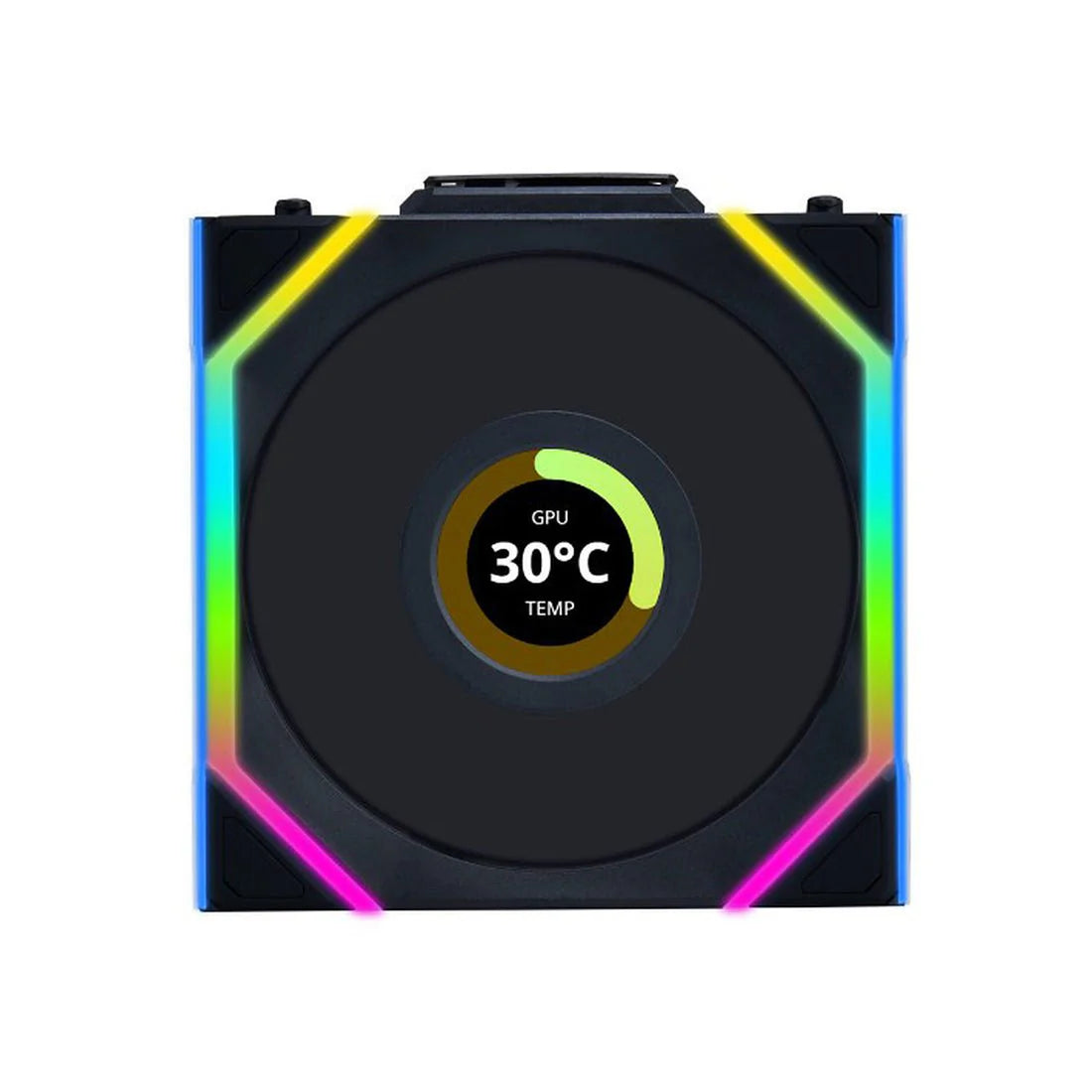 Lian Li Uni Fan SL120 LCD Reverse Blade Single Fan - Black - مروحة تبريد