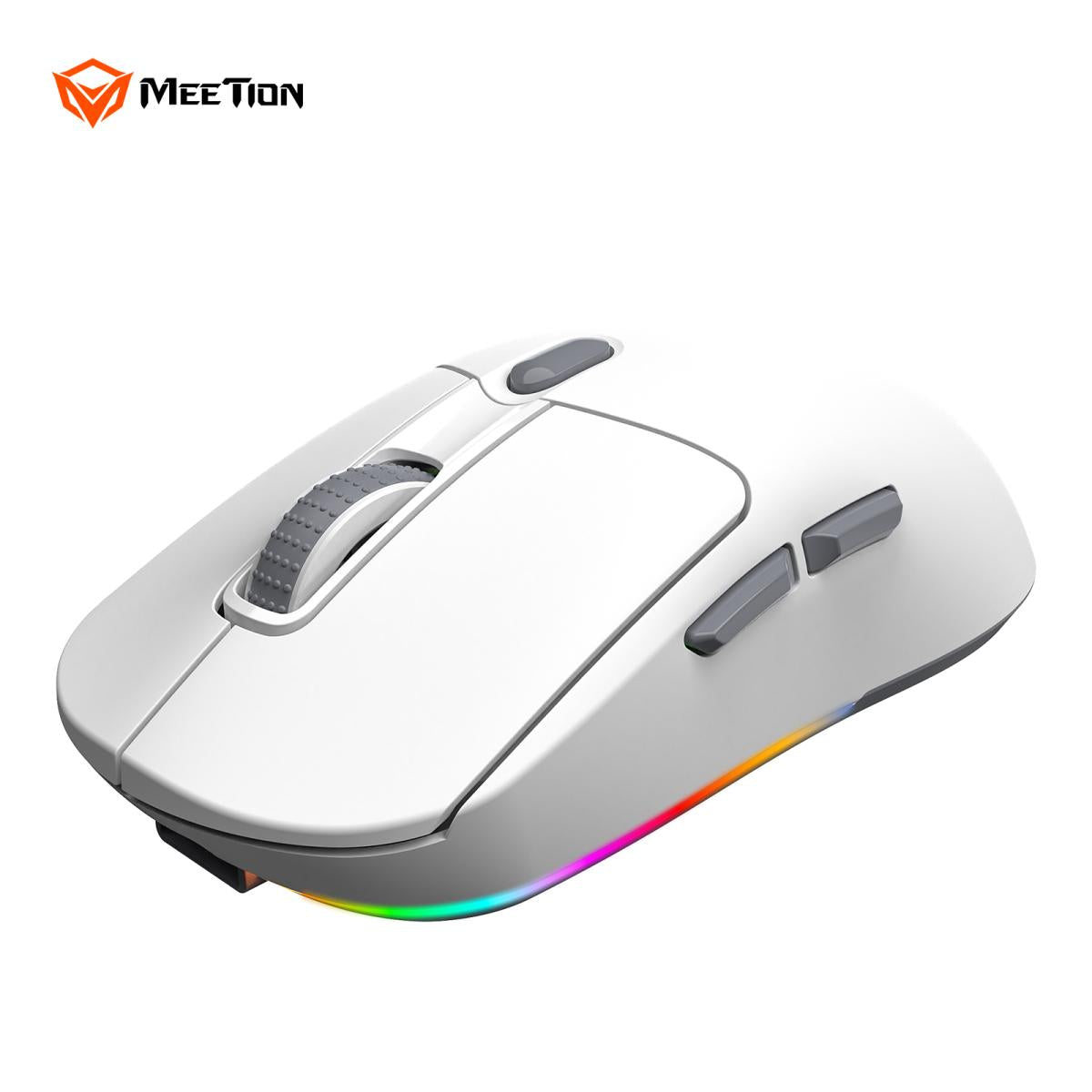 Meetion GW38 Gaming Mouse Wireless with Magnetic Charging Dock White - ماوس لا سلكي