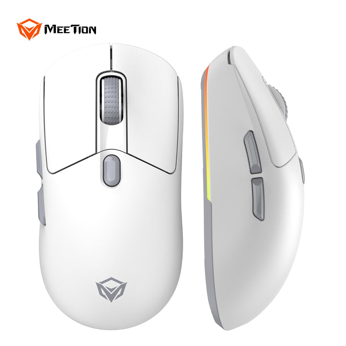 Meetion GW38 Gaming Mouse Wireless with Magnetic Charging Dock White - ماوس لا سلكي