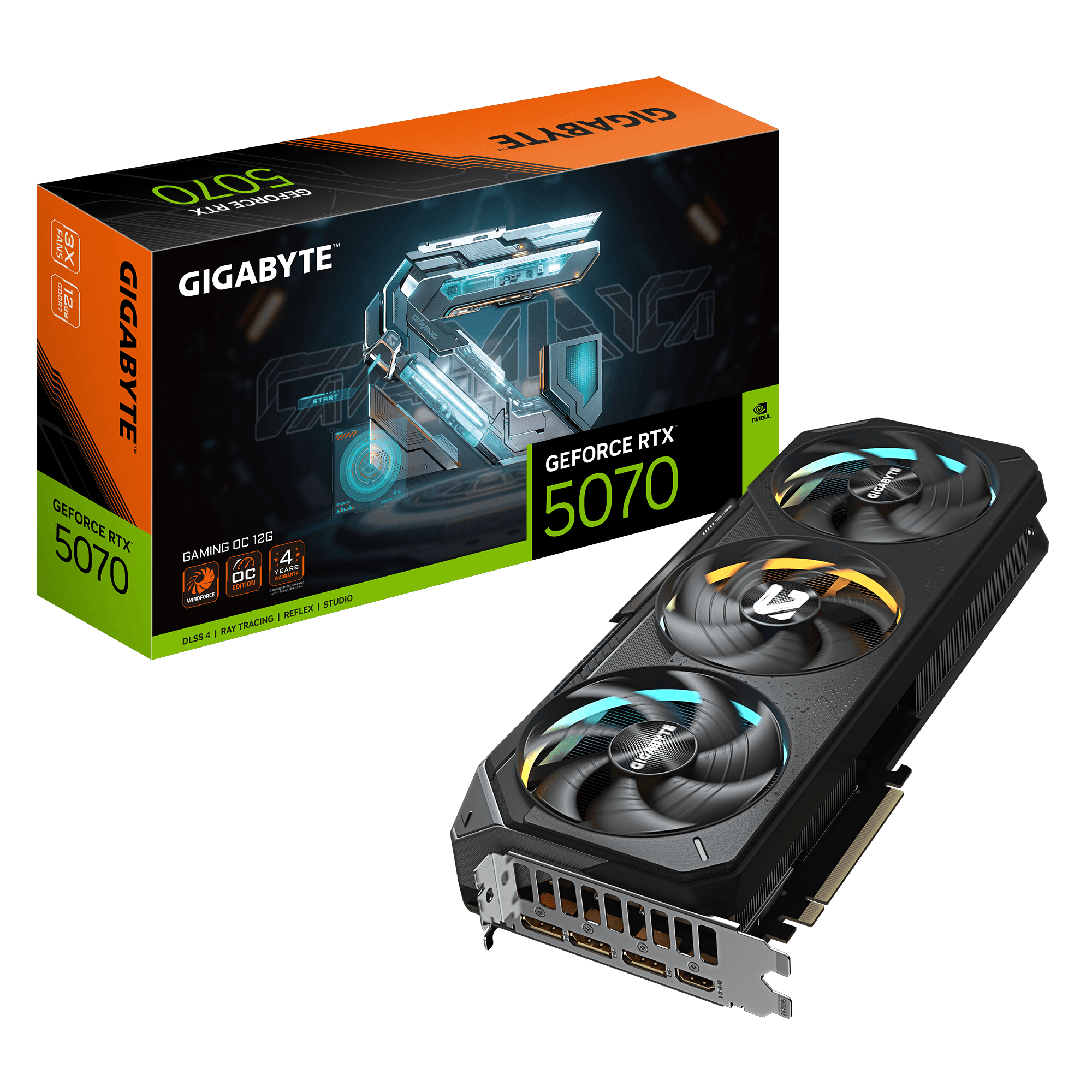 Gigabyte GeForce RTX™ 5070 Gaming OC 12GB GDDR7 Graphics Card - كرت الشاشة ممتاز