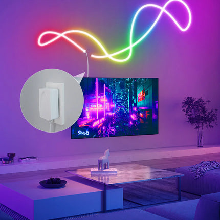 Govee RGBIC Neon TV Backlight LED Strip Light Suitable For 48"-55" (Four Sides), 65"-75" (Three Sides) - إضاءة