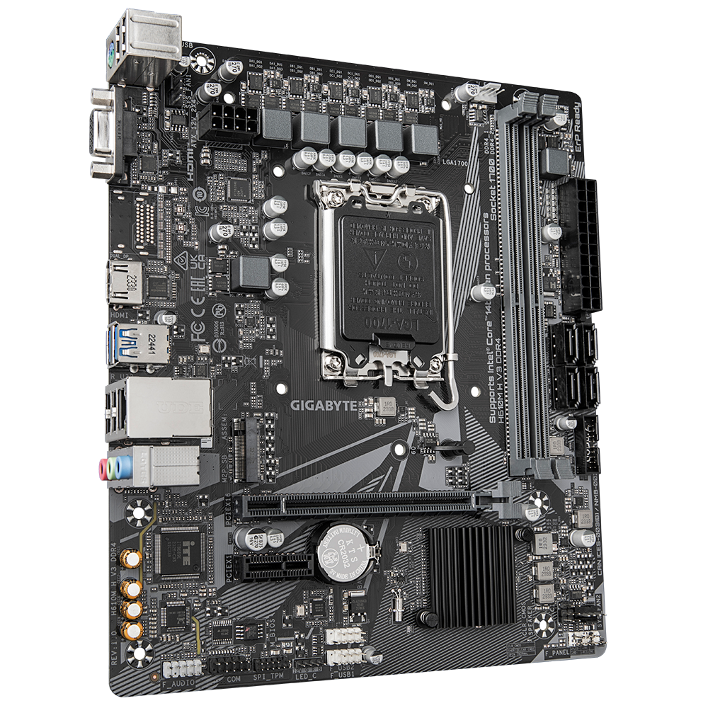 Gigabyte H610M H V3 DDR4 LGA 1700 Motherboard - اللوحة الأم