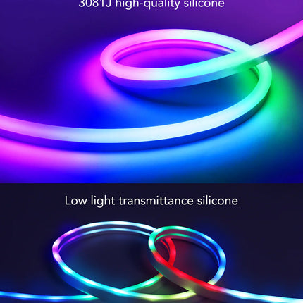 Govee RGBIC Neon TV Backlight LED Strip Light Suitable For 48"-55" (Four Sides), 65"-75" (Three Sides) - إضاءة