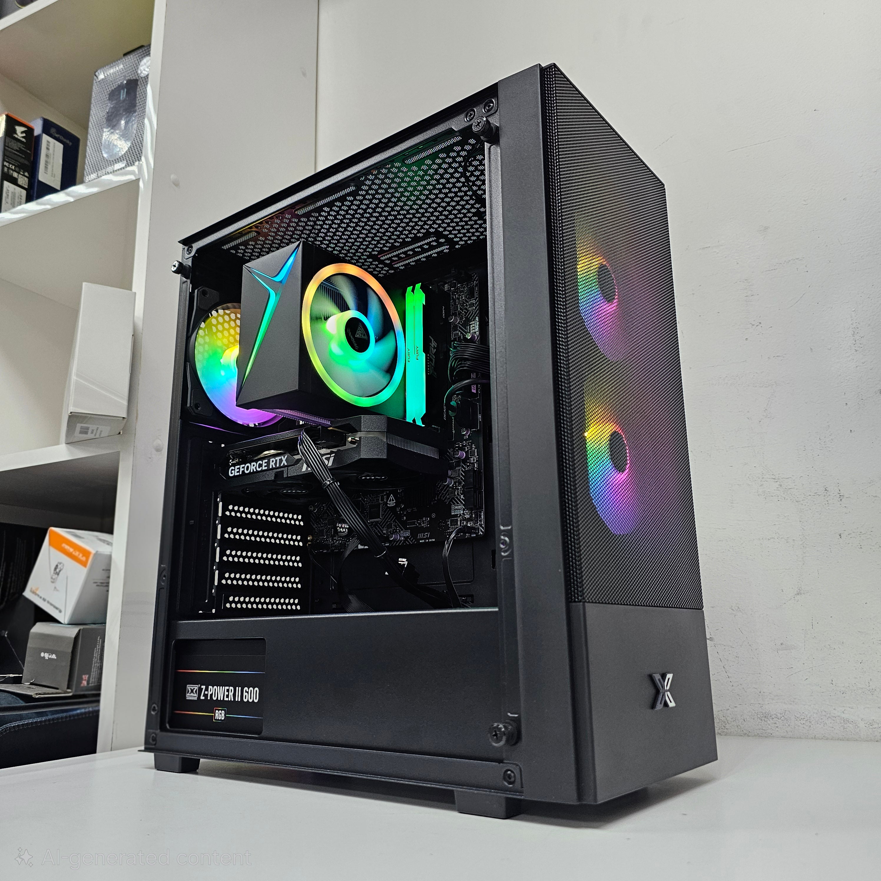 HIGHT GAMING PC 202 - MSI GeForce RTX 5060 8G Shadow 2X OC - Intel Core i5-12400F - 16GB DDR4  بي سي ألعاب ممتاز