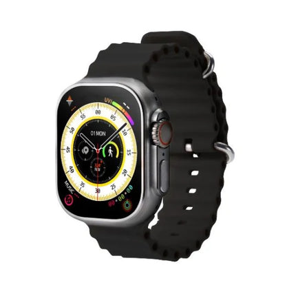 Hello Watch 3 Plus Ultra Smartwatch AMOLED 4GB ROM NFC Compass بلوتوث Call Music ساعة ذكية لنظام IOS Android - أسود - ساعة ذكية 