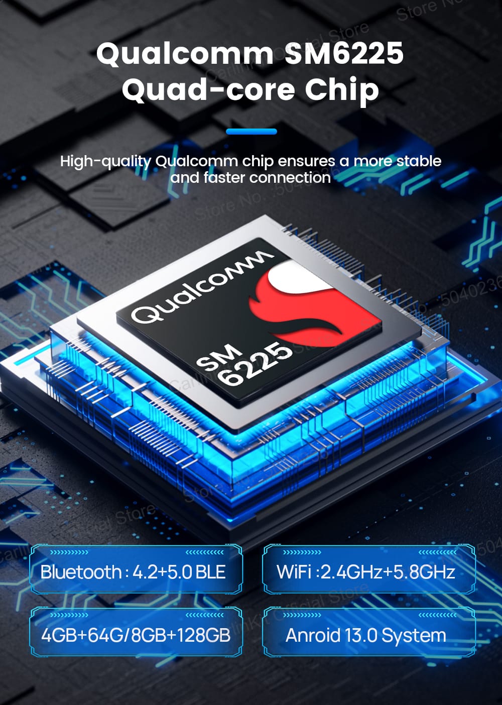 CarlinKit 2025 New R2 Smart Streaming Box Android 13 CarPlay Ai TV Box For Netflix YouTube SM6225 Wireless Android Auto &CarPlay - قطعه لشاشه السياره