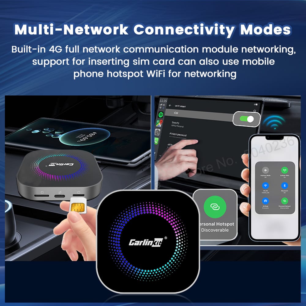 CarlinKit 2025 New R2 Smart Streaming Box Android 13 CarPlay Ai TV Box For Netflix YouTube SM6225 Wireless Android Auto &CarPlay - قطعه لشاشه السياره