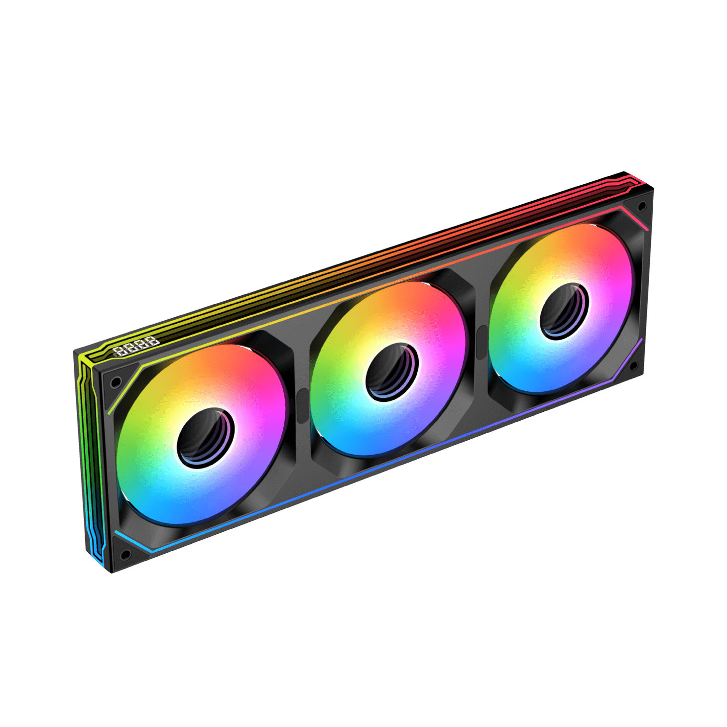 Xigmatek Infinity SF360 Digital 360mm Unified ARGB Cooling Fan Frame with Real-Time Digital Display - مراوح مع شاشة جانبية