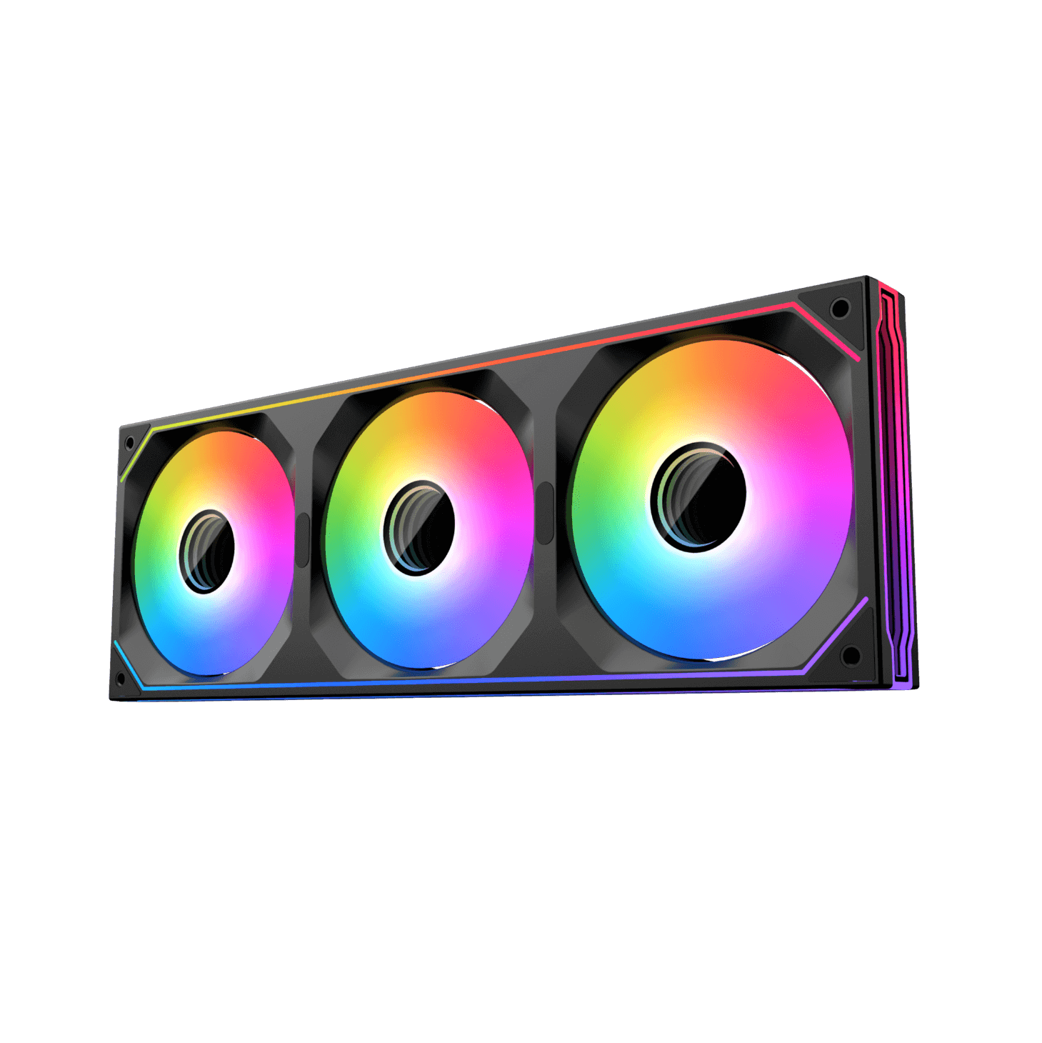 Xigmatek Infinity SF360 Digital 360mm Unified ARGB Cooling Fan Frame with Real-Time Digital Display - مراوح مع شاشة جانبية
