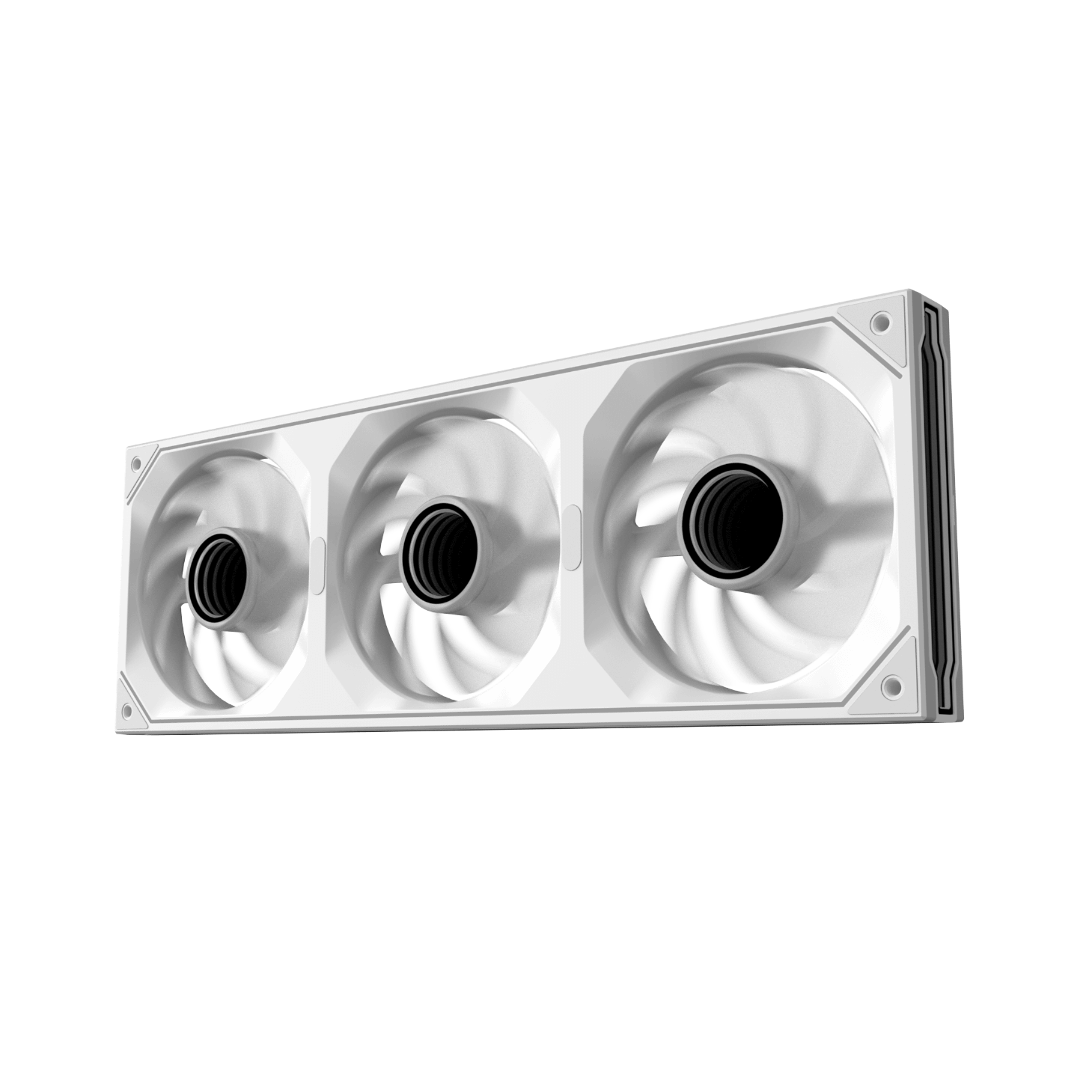Xigmatek Infinity SF360 Digital Arctic White 360mm Unified ARGB Fan Frame with Real-Time Digital Display - مراوح بيضاء مع شاشة جانبية