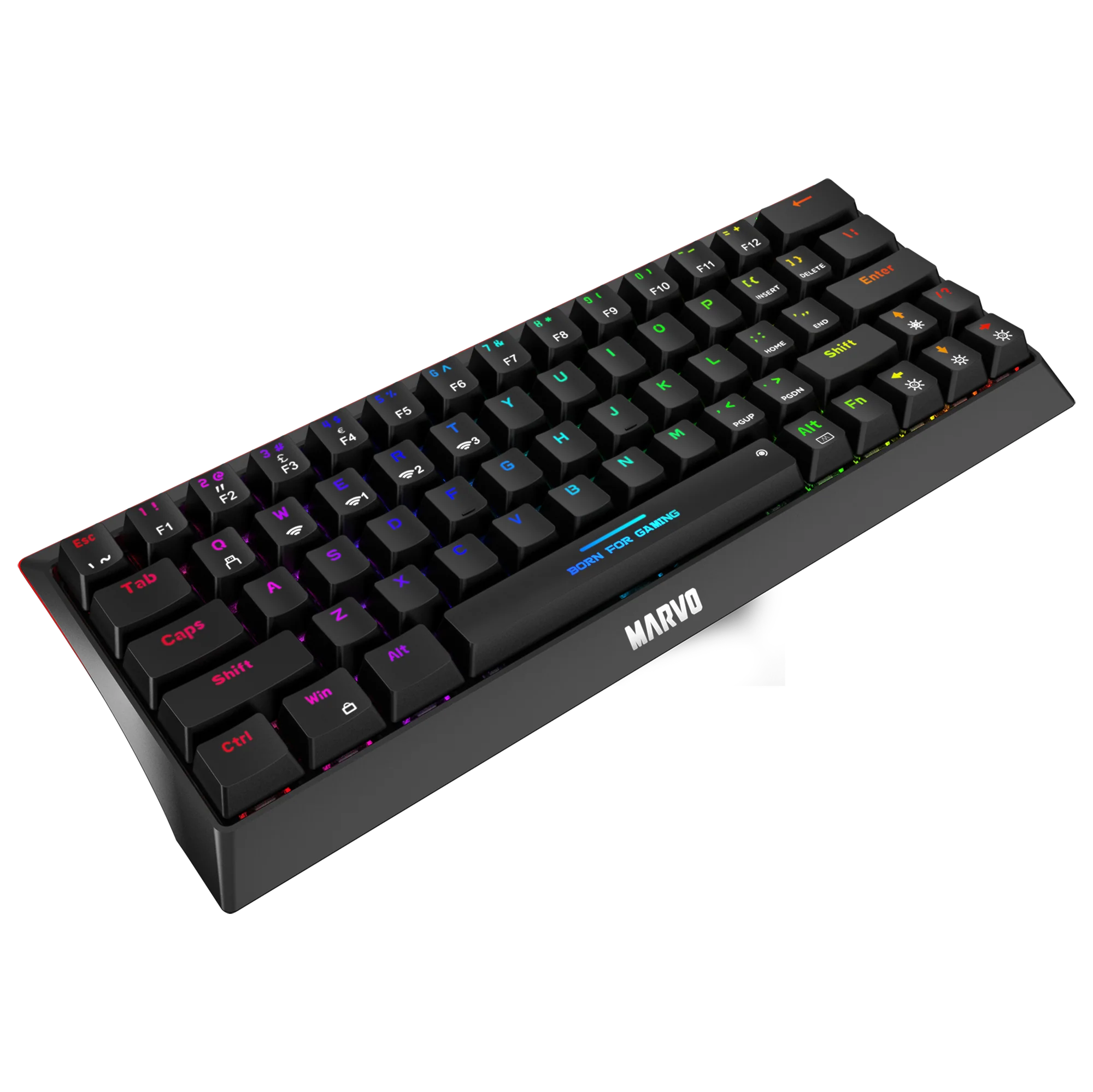Marvo KG962W (Blue Switch) Wired & Wireless Modes Mechanical Gaming Keyboard Black -  كيبورد ميكانيكي وايرليس