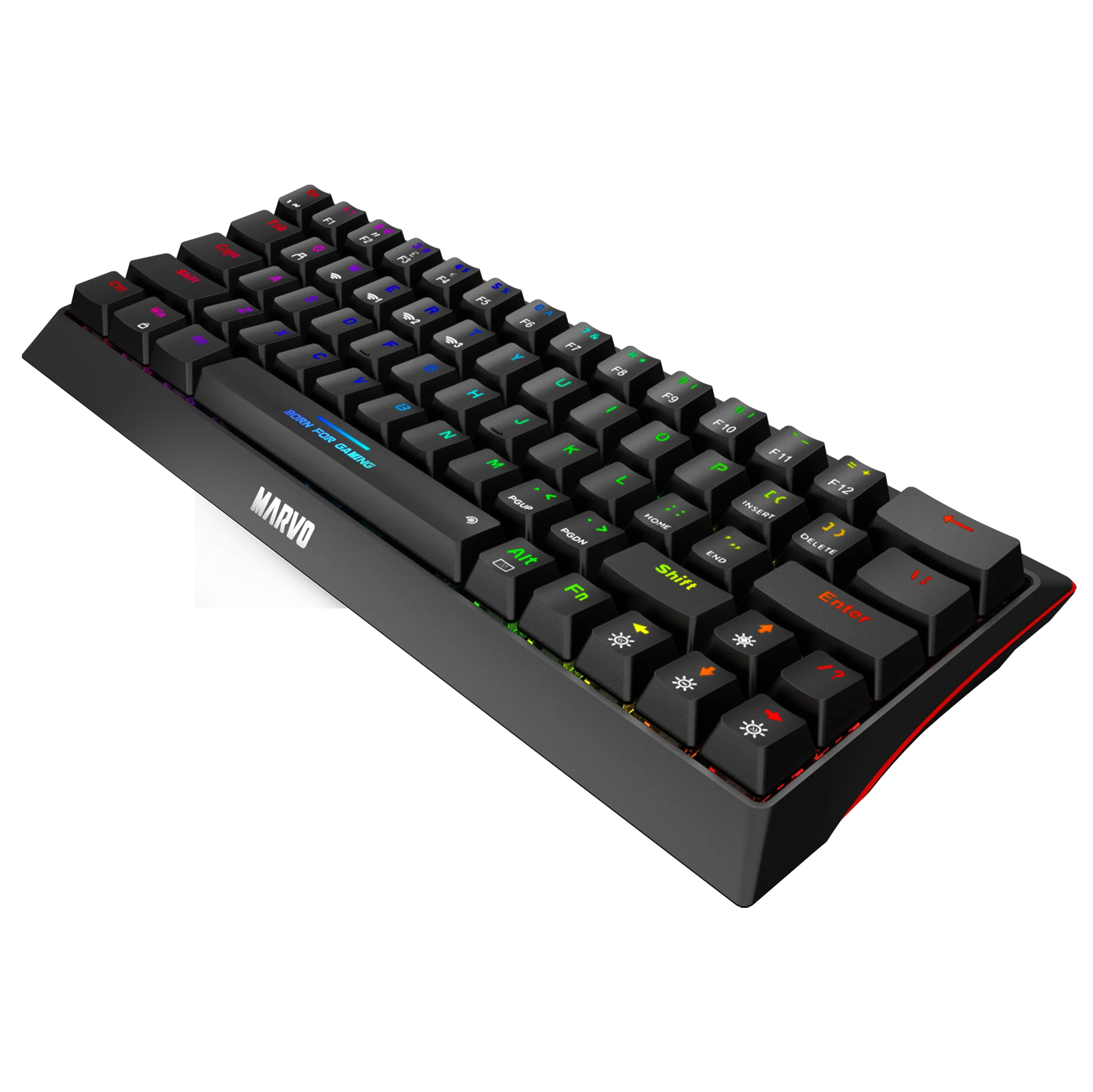 Marvo KG962W (Blue Switch) Wired & Wireless Modes Mechanical Gaming Keyboard Black -  كيبورد ميكانيكي وايرليس