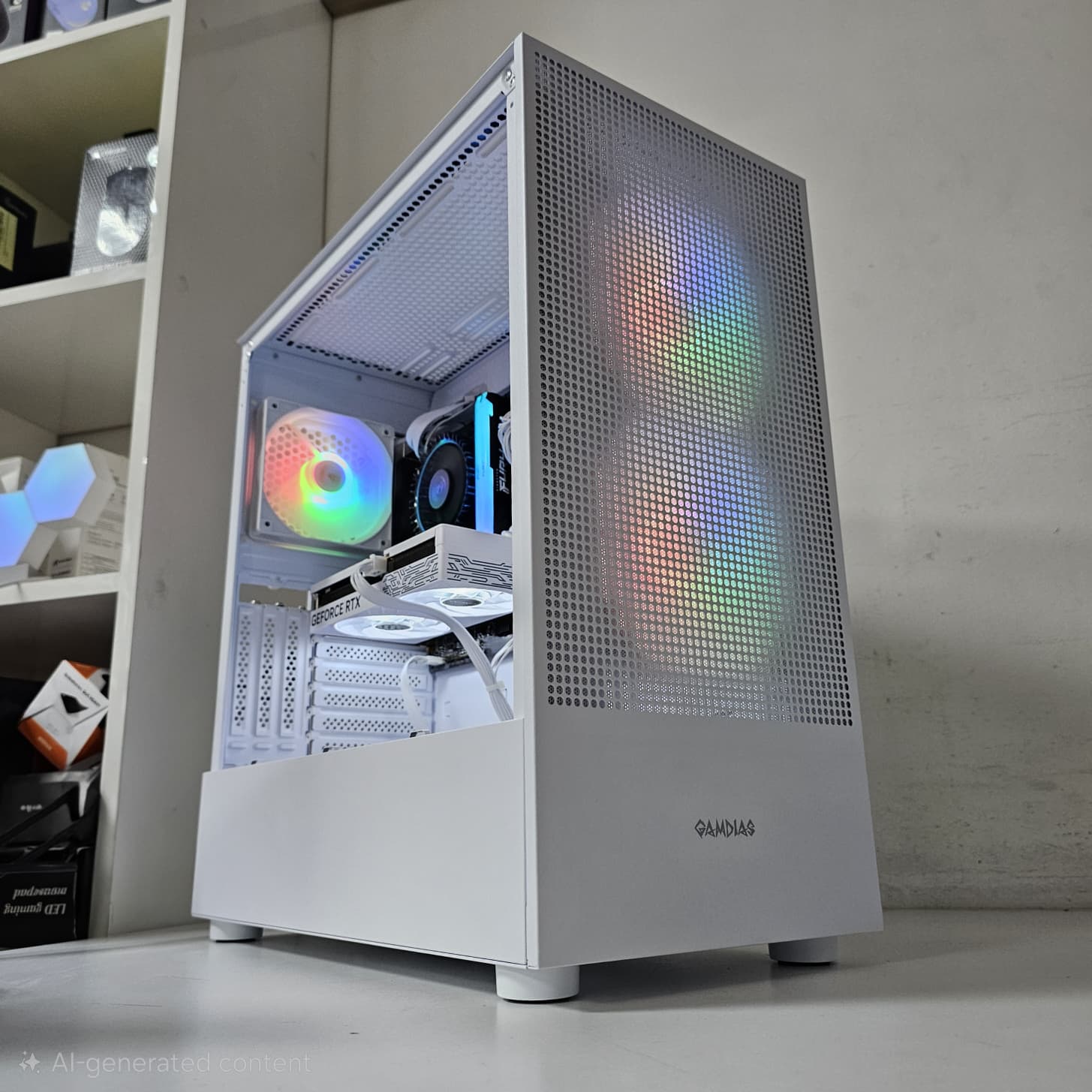 MID GAMING PC 199 - RTX 5050 CLICK OC White  8GB - i5-12400F - 16GB DDR4-  بي سي ألعاب متوسط