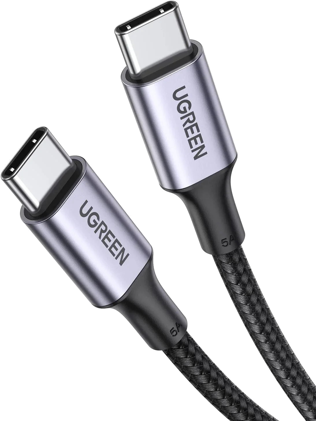 Ugreen Cable USB-C To USB-C (60W) 2.0 3A Data 1M Black- كيبل تايب سي
