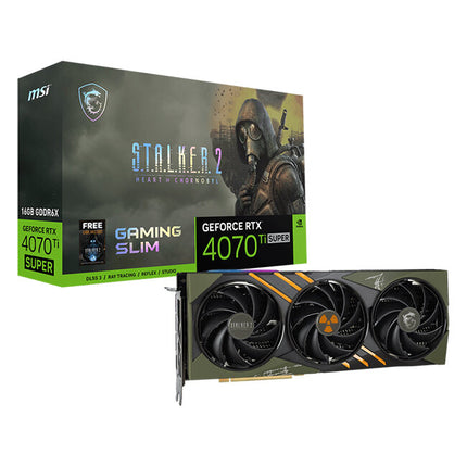 MSI GeForce RTX 4070 Ti SUPER 16G GAMING SLIM S.T.A.L.K.E.R. 2 EDITION with digital game code- كرت الشاشة