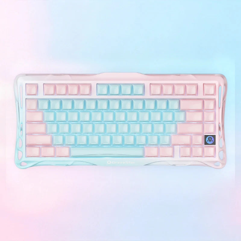 GRAVASTAR MERCURY K1 Lite 75% Wireless Mechanical Gaming Keyboard – Aurora Mist - كيبورد احترافي