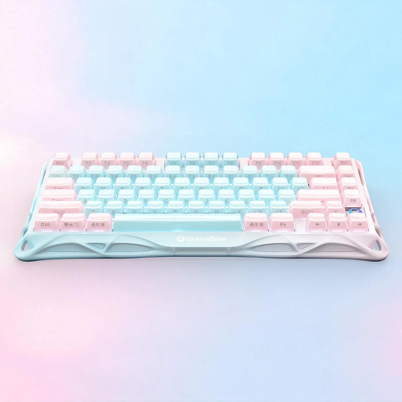 GRAVASTAR MERCURY K1 Lite 75% Wireless Mechanical Gaming Keyboard – Aurora Mist - كيبورد احترافي
