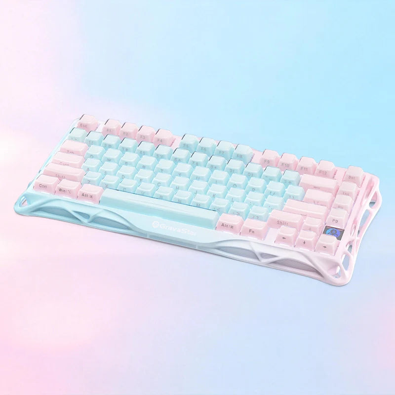 GRAVASTAR MERCURY K1 Lite 75% Wireless Mechanical Gaming Keyboard – Aurora Mist - كيبورد احترافي