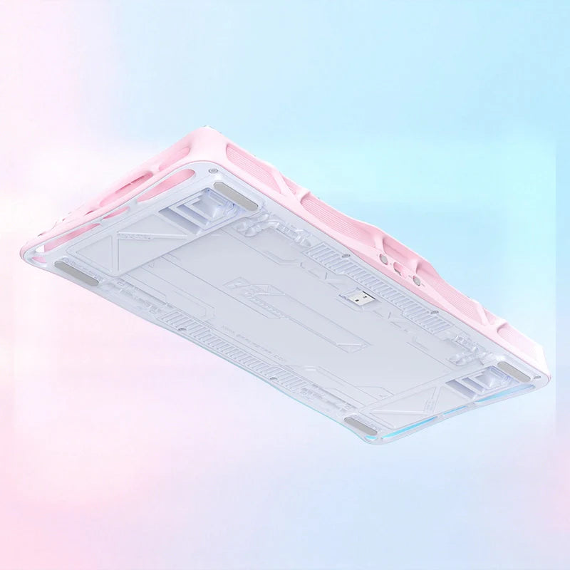 GRAVASTAR MERCURY K1 Lite 75% Wireless Mechanical Gaming Keyboard Hot-Swappable, Stellar Bloom Linear Switches, Full N-Key Rollover, Programmable Keys, Tri-Mode Connectivity, 4000mAh – Lumen Rose - كيبورد احترافي